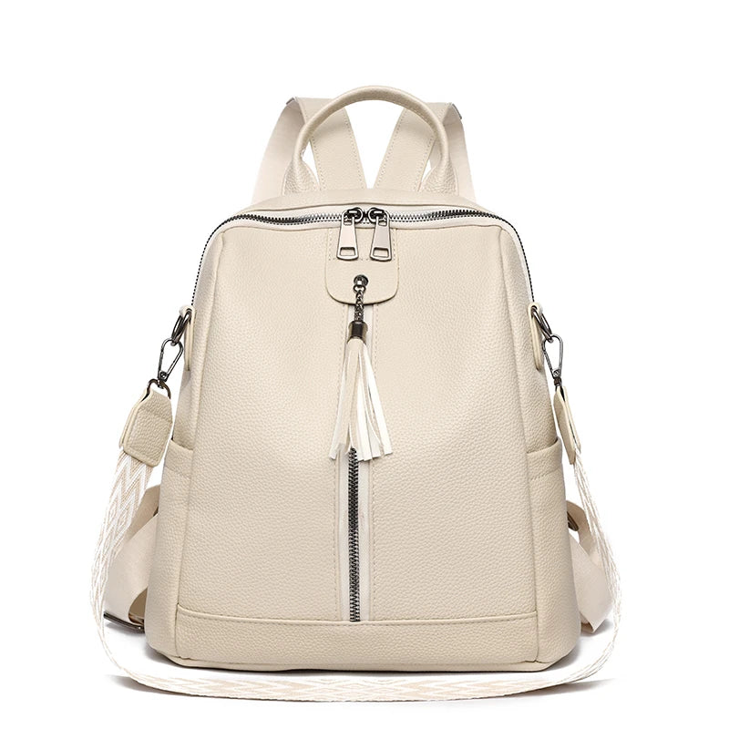 Sac à dos Fashion Femme – Simili-Cuir PU Glands & Broderies Style Chic