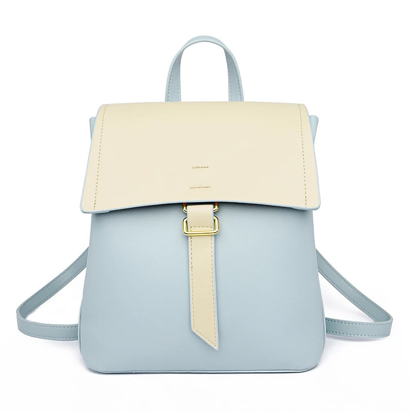 Sac à Dos Cuir PU Femme – Grande Capacité, Anti-Vol & Rivets MYNELIA