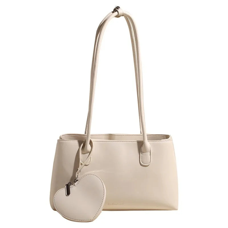 Women's Handbag Retro Tote Bag High End Shoulder Bag Large Capacity, Solid Color Simple Underarm Square Bag MYNELIA