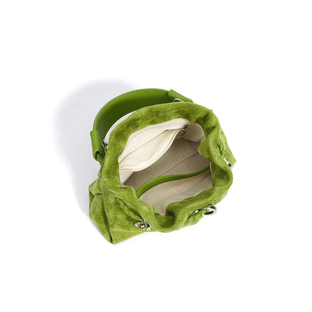 Sac bourse daim cuir véritable– Style vintage Bohème MYNELIA