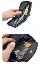 Portefeuille en cuir véritable – Motif alligator, protection RFID,8 compartiments