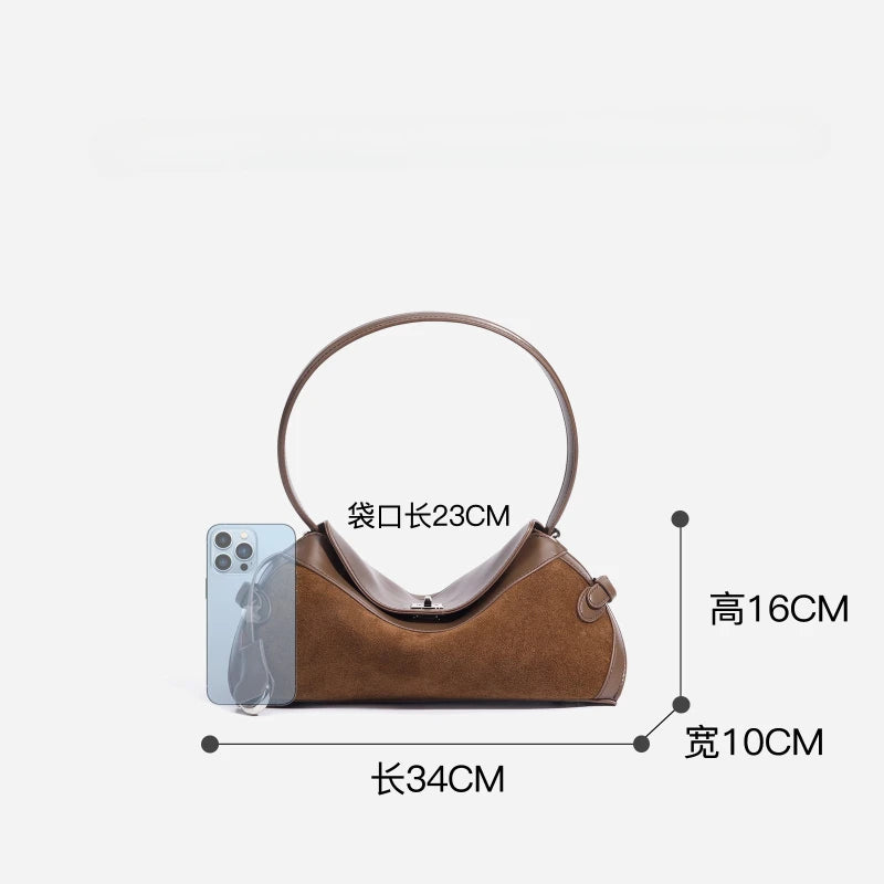 Sac à main guir Givré forme coussin – Style vintage MYNELIA