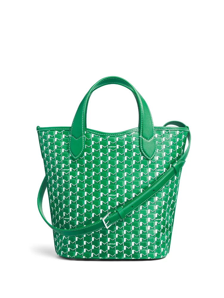 Sac Bucket Canvas Monogramme – Motif géométrique,Coutures contrastées