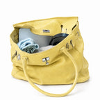 Sac Tote en cuir PU Souple Boucles Métal Double Poignée