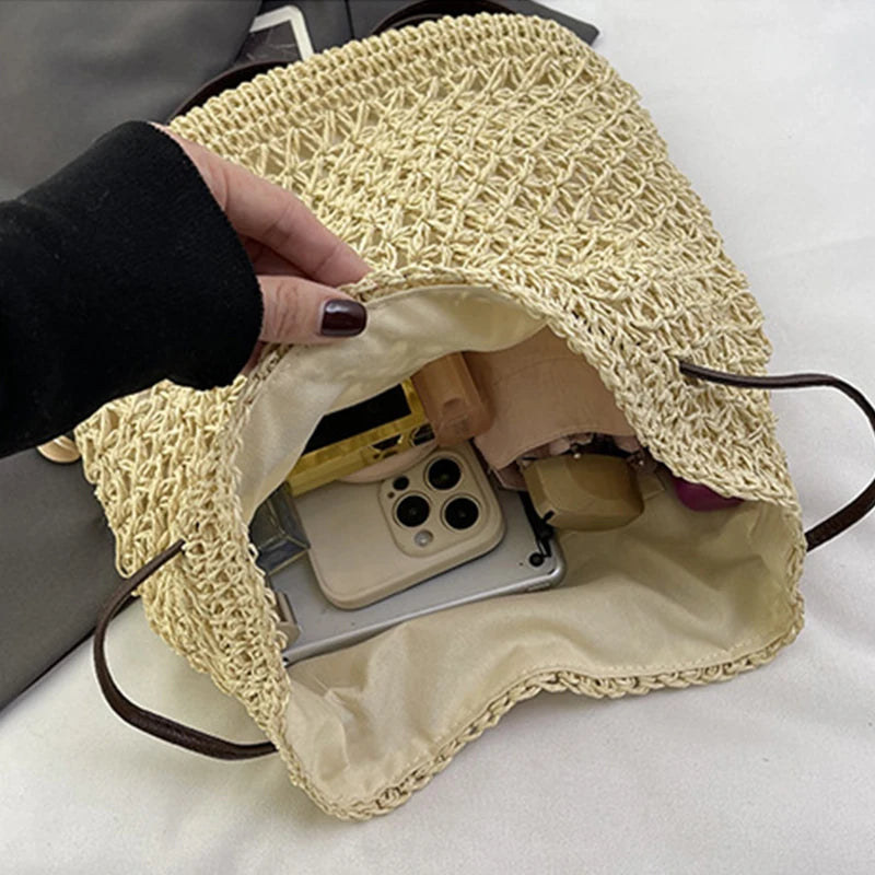Sac à dos Paille tressée– Style Bohème Chic Vintage MYNELIA