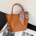 Sac Tote Cuir Véritable Ruban Décoratif Espaces Intérieurs