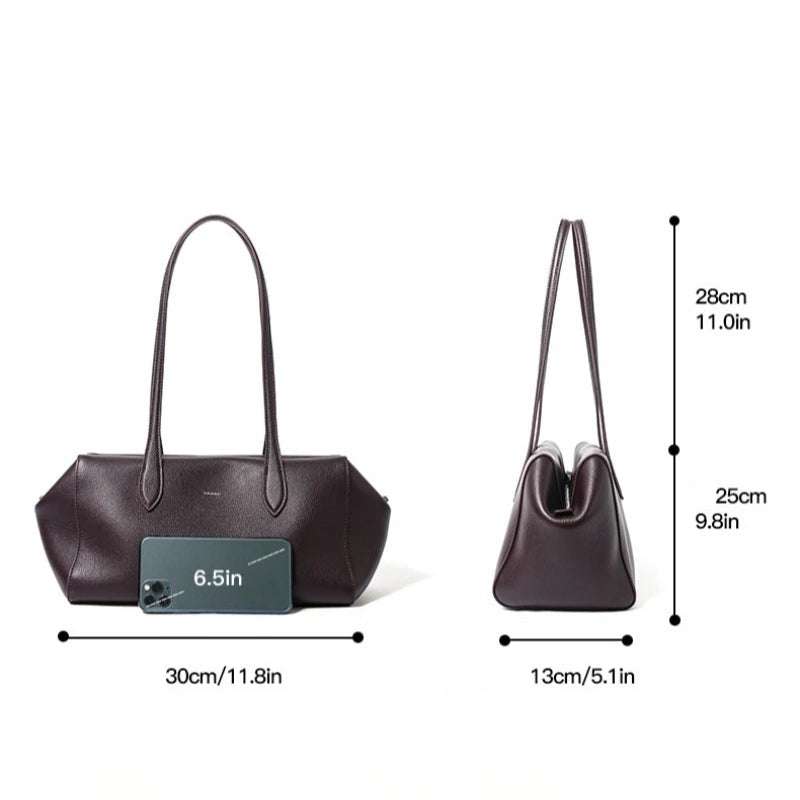 Sac baguette cuir vache Femme – Bandoulière Luxe