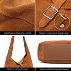 Sac bandoulière en cuir de vache suédé-Doux, Durable, Style Casual Chic MYNELIA
