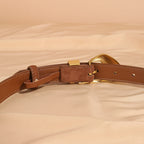 Ceinture femme suède boucle dorée – Style vintage