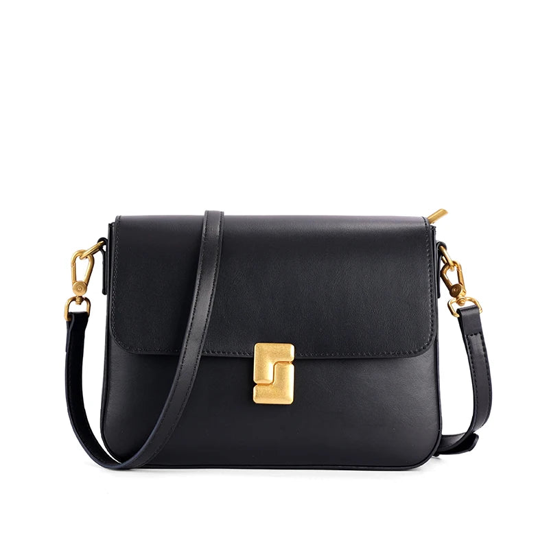 Sac bandoulière cuir de vache–Petit Sac selle chic toutes saisons MYNELIA