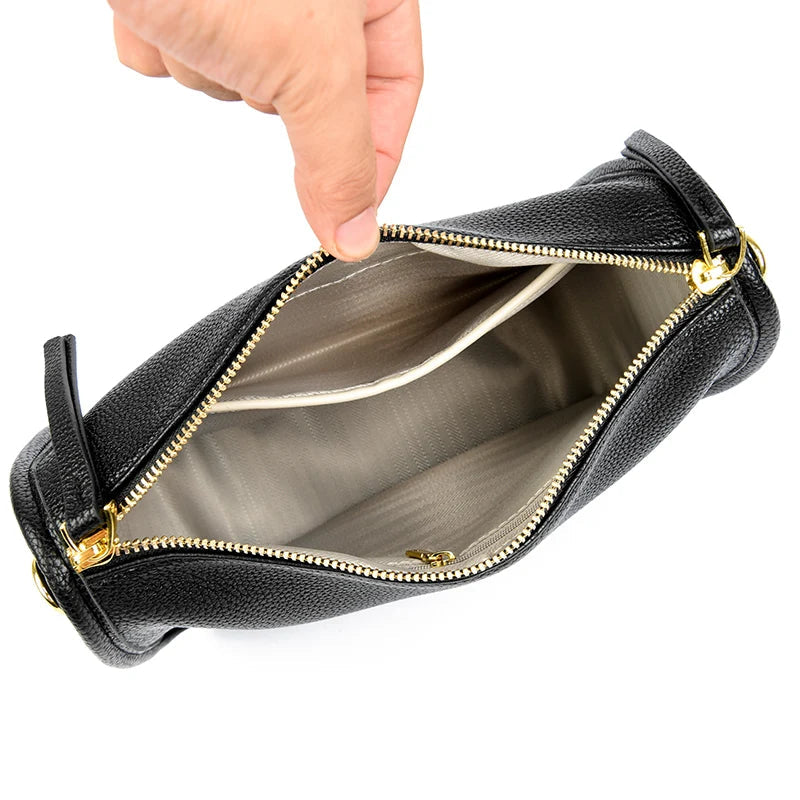 Luxury Soft Leather Tote Bag Women Handbag 2023 New Brand Women Shoulder Crossbody Bag Cowhide Female Messenger Bags MYNELIA