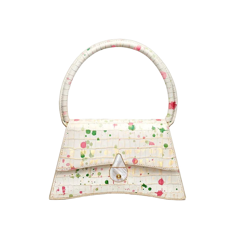 Sac en cuir véritable LAFESTIN – Motif floral,Poche rabat
