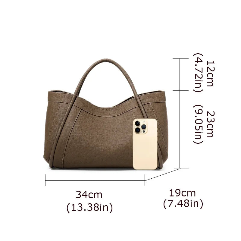 Sac hobo tote en cuir –Double port-Grande capacité