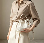 Tote PU Grande Capacité Drawstring Commuter Unisexe