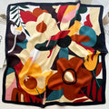 Foulard carré femme en polyester satiné – 70 × 70 cm