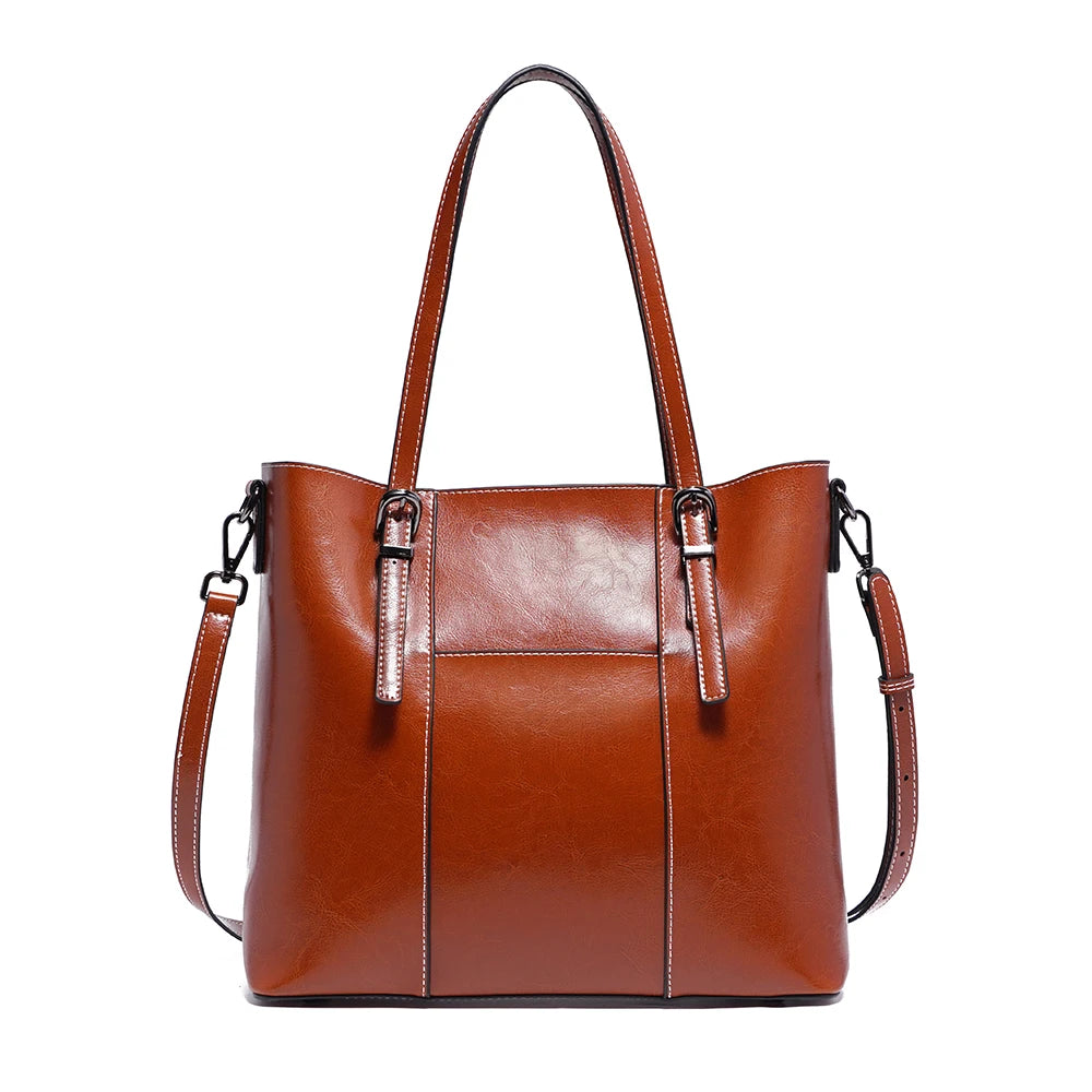 Damen Leder Tote Bag – Laptop & Reisefach