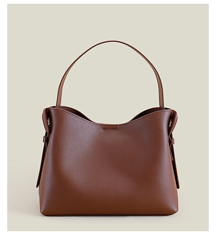 Sac à main tote bag cuir véritable–Sac cabas luxe grande capacité MYNELIA