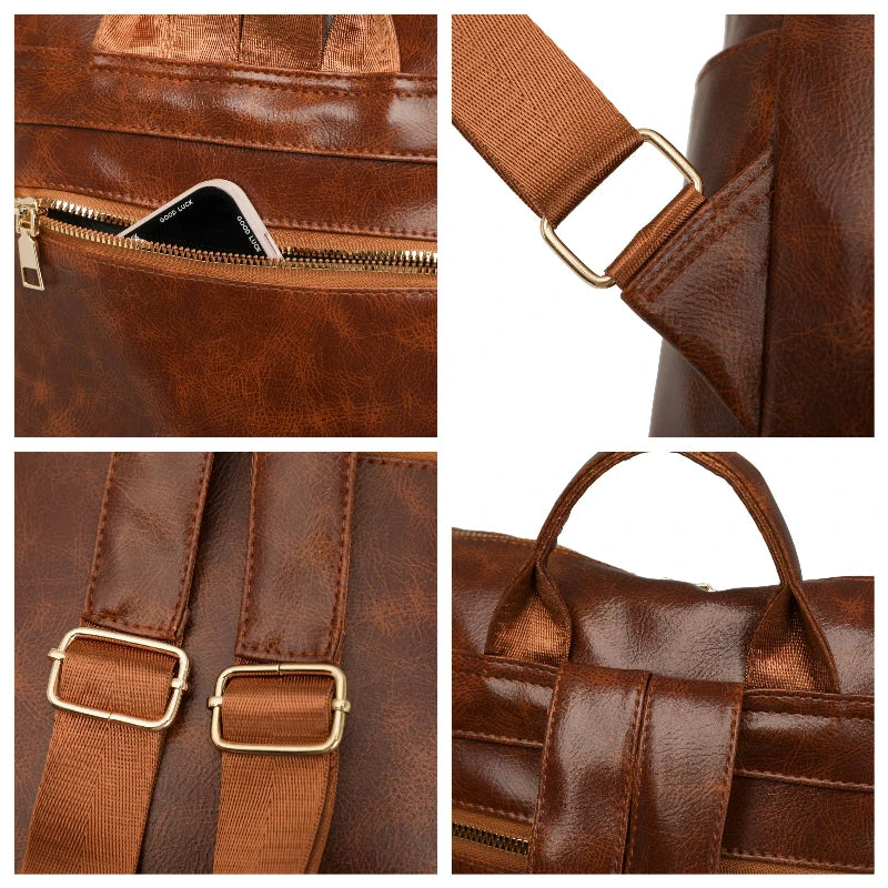 Sac à dos PU – Décoratifs grande capacité Casual