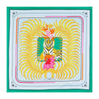 Foulard carré femme en soie imprimée – 90 × 90 cm