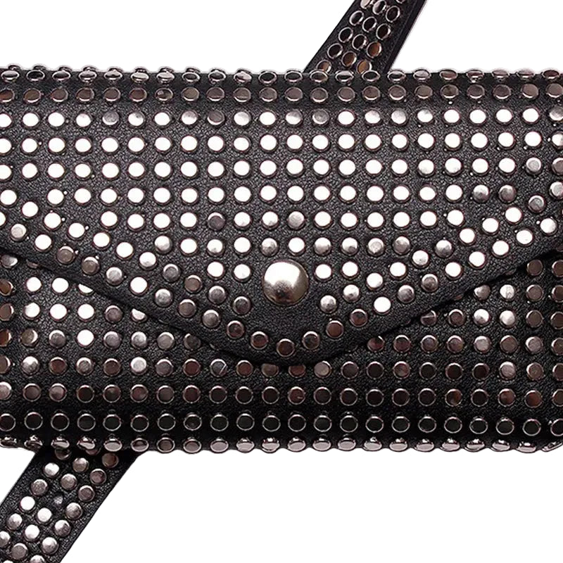 Sac pochette-rivets PU – Style rock
