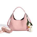 Sac bucket en cuir véritable grain supérieur – Style casual chic