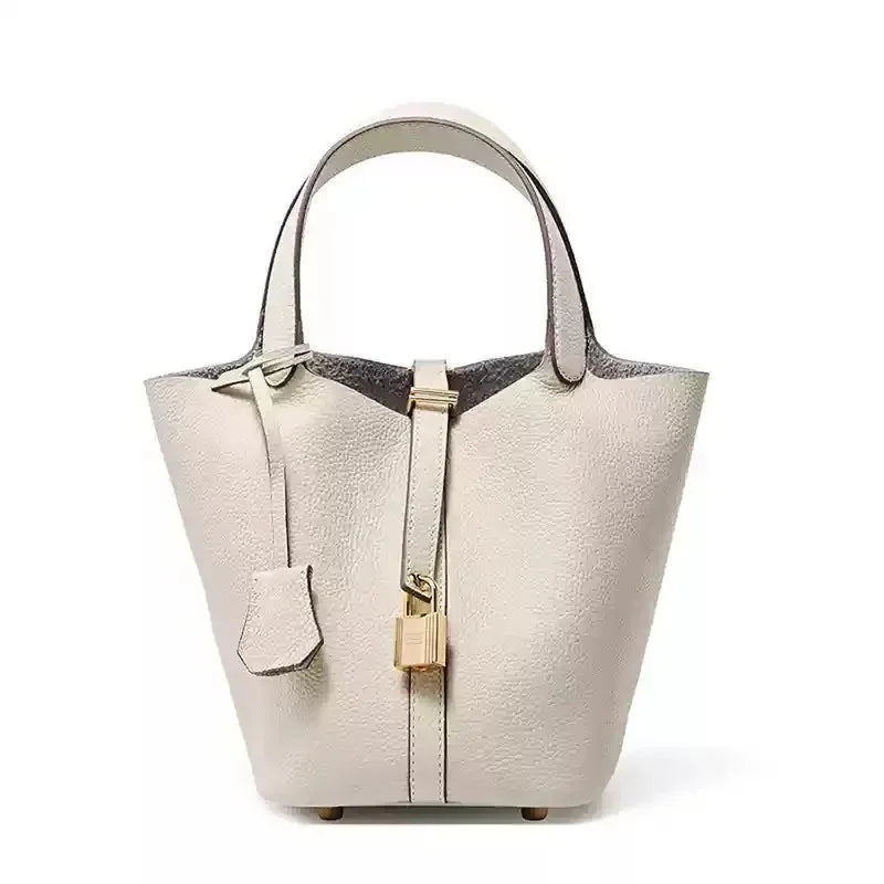 Sac Seau en Cuir Togo – Panier Souple Femme, 22 cm MYNELIA