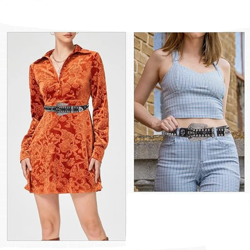 Ceinture à Strass Style Cowboy— Hip Hop & Rock MYNELIA