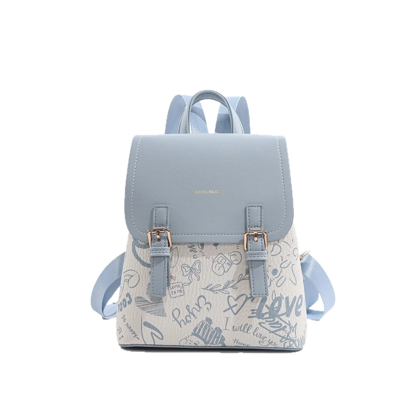 Sac à Dos Femme Imprimé Graffiti – Style Campus, Cuir PU Résistant | MYNELIA MYNELIA