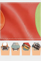 Leder-Patchwork-Rucksack – 7 Fächer & mehrfarbige Edition