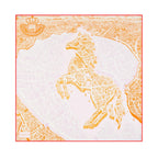 Foulard carré femme en soie imprimée – 90 × 90 cm