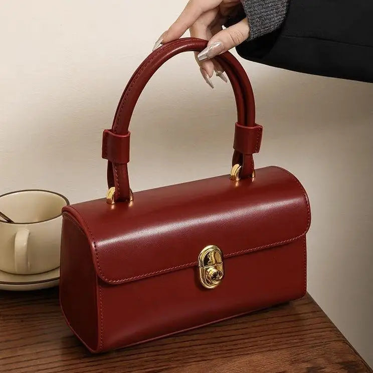 Luxuriöse Braut-Rote Hochzeitstasche Hochwertige Große Kapazität Handtasche Koreanisches Temperament Elegante Damen Vielseitige Umhängetaschen