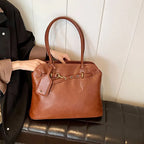 Sac Tote Cabas Vintage cuir PU Souple Grande Capacité