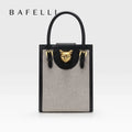 Sac box cuir véritable – Verrou décoratif structure rigide