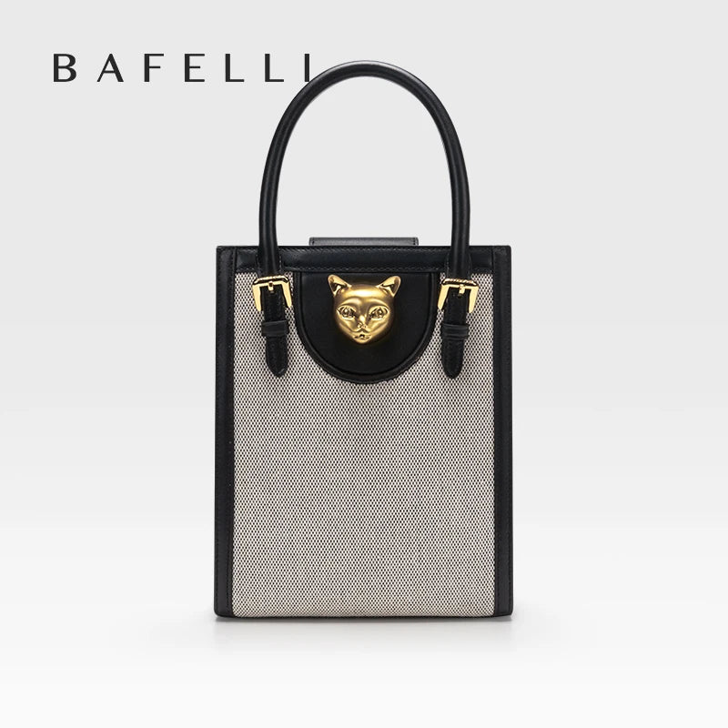Sac box cuir véritable – Verrou décoratif structure rigide