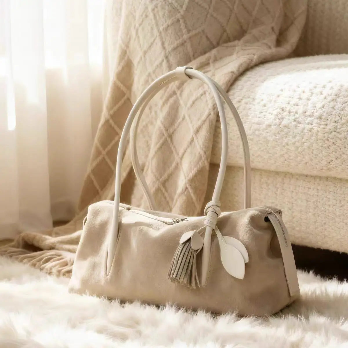 Sac à main Femme en Suède & Cuir – Style Vintage Unique MYNELIA