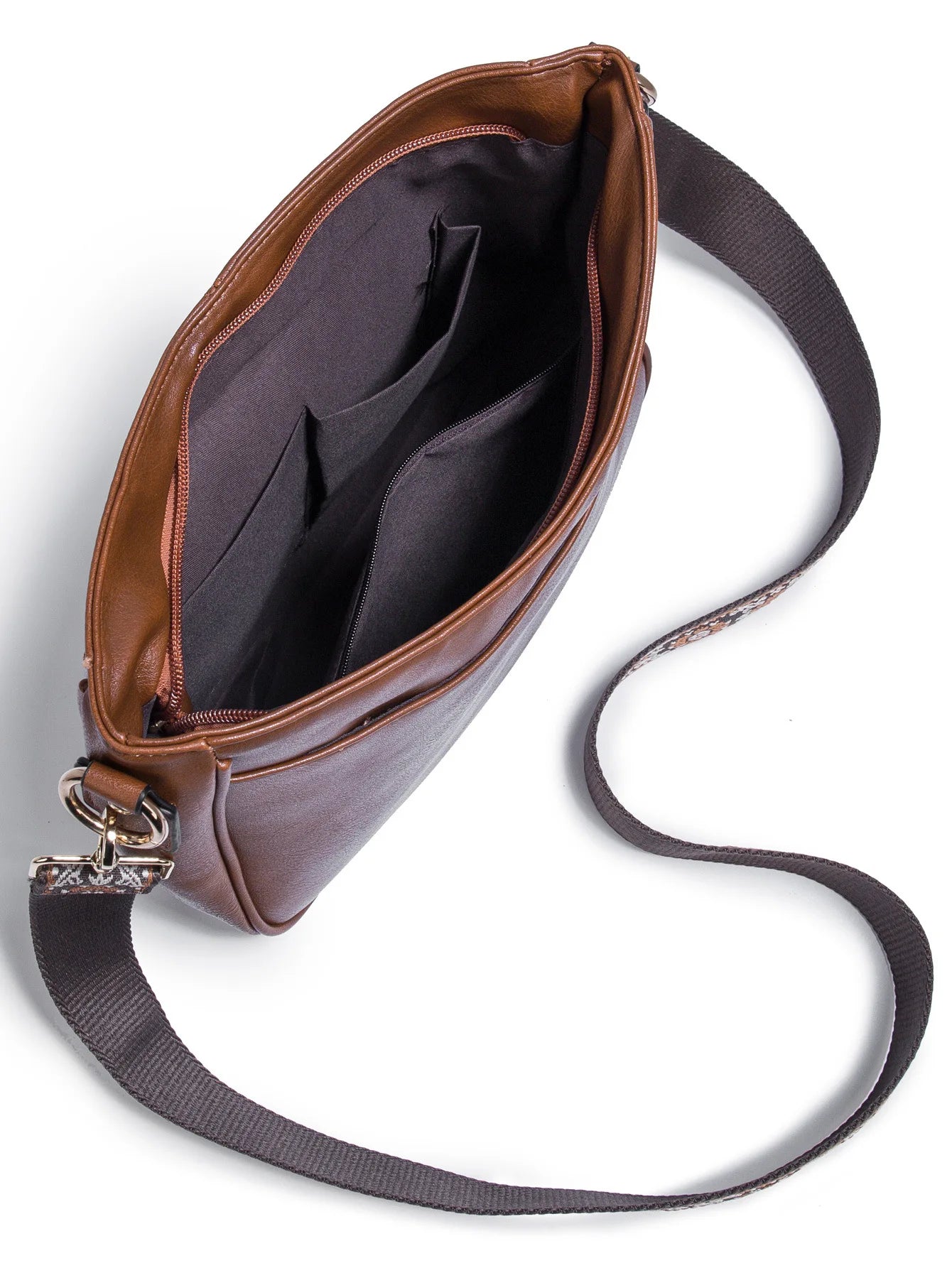 Sac à main en cuir vegan Éco-Responsable – Forme rectangulaire, Poche Zip