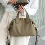 Sac Trapèze Cuir Véritable – Grande Capacité Femme MYNELIA