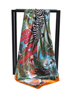 Foulard carré femme en polyester satiné – 90 × 90 cm