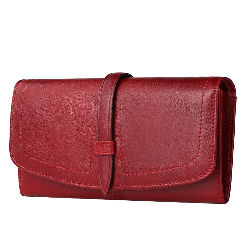 Grand portefeuille cuir véritable-Anti-RFID, Zip & Multi-compartiments MYNELIA