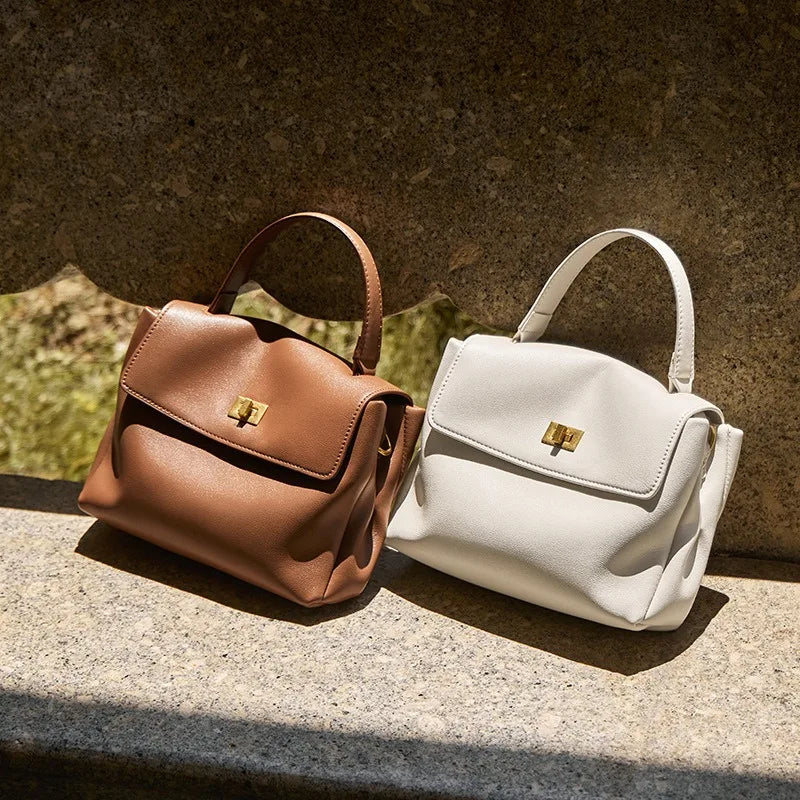 Sac Tote Cuir Véritable Souple Format Compact