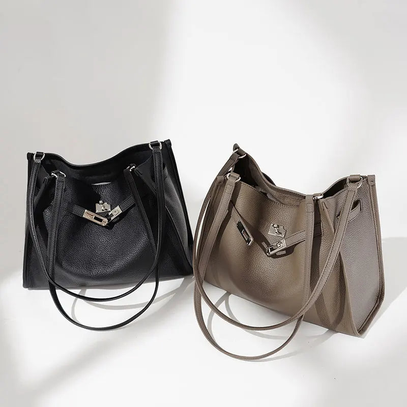 Sac à main Tote Bag Cuir véritable Femme — La Pièce Maîtresse MYNELIA