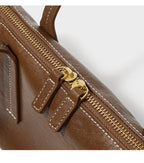 Sac Bowling cuir véritable Double anse – Élégance & Initiales Personnalisées