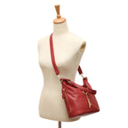 Sac hobo cuir véritable- Zippé bandoulière MYNELIA