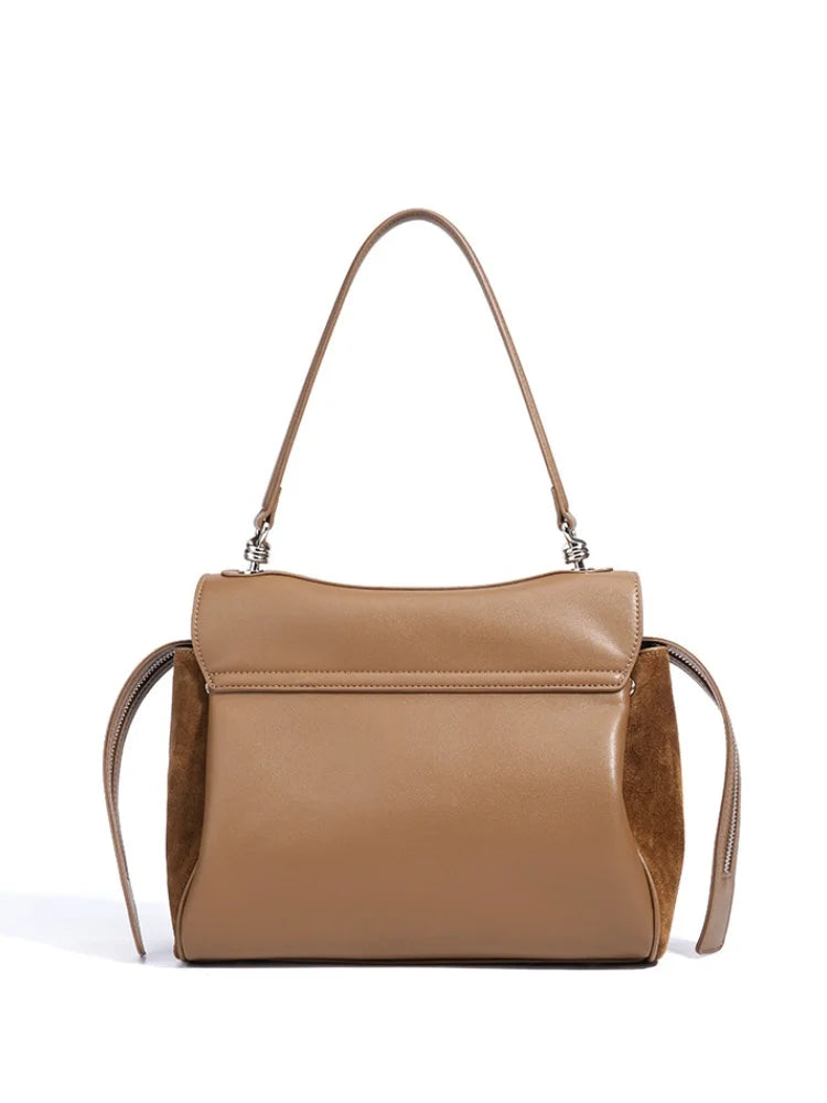 Sac Tote en Cuir Suédé – Cabas Rétro Bandoulière Femme MYNELIA