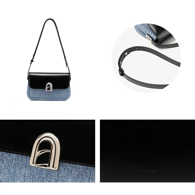 Sac en cuir souple LAFESTIN – Poche Zip,Compartiment nntérieur