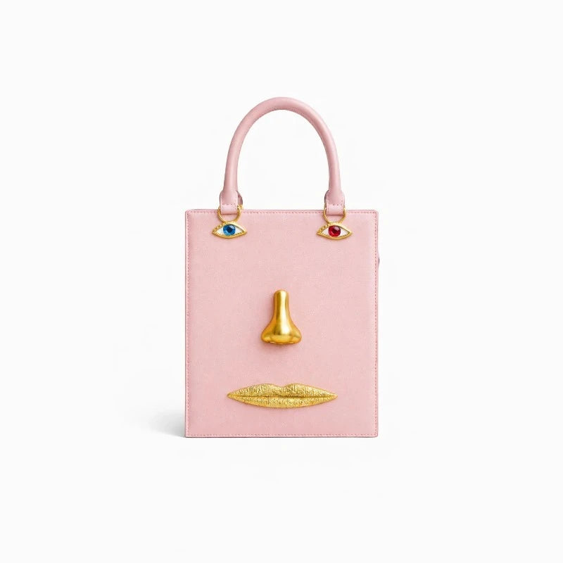 Sac bandoulière femme rigide à visage en relief 3D – TPU