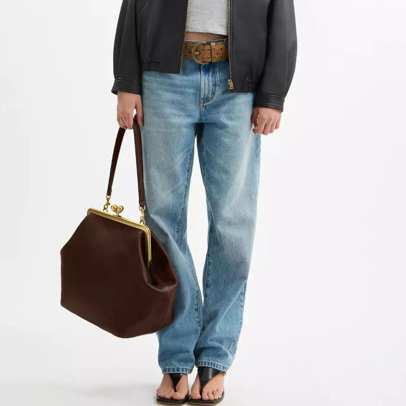 Sac à Main de Luxe à Fermoir pour Femmes MYNELIA