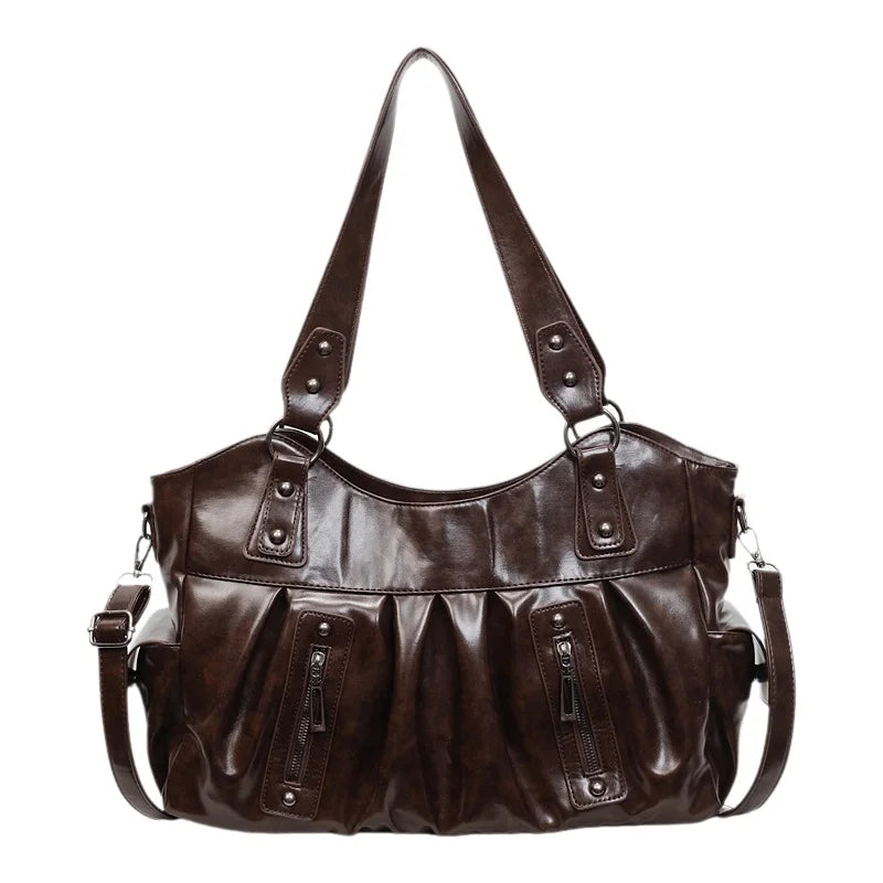 Sac bandoulière rétro – Cuir PU Souple - Style vintage