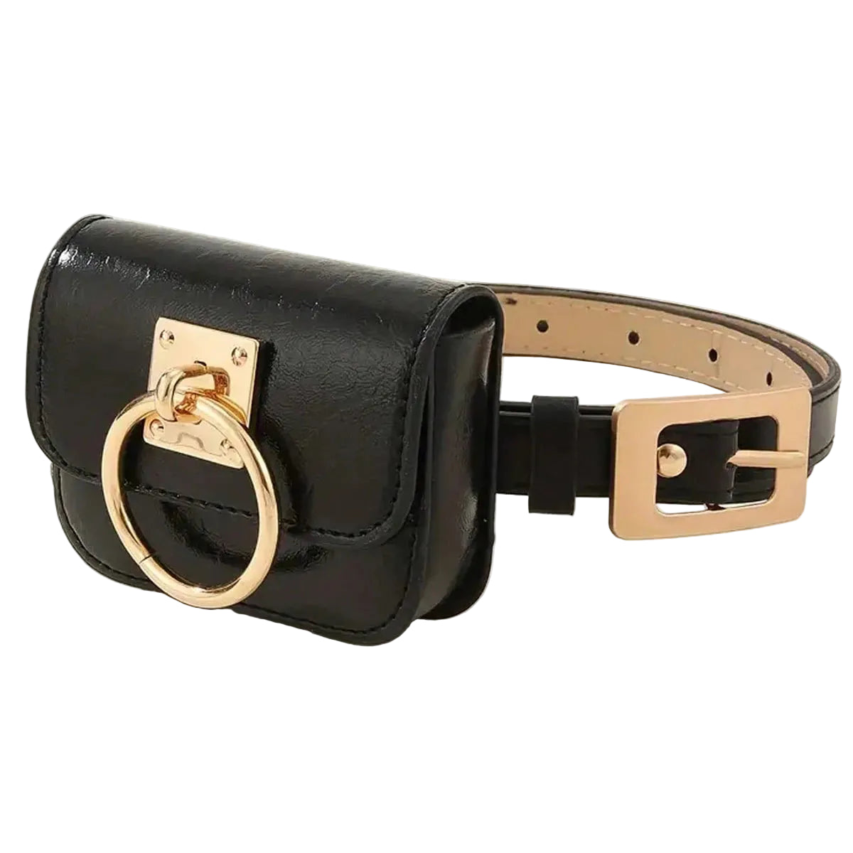 Sac pochette gothique PU – Cœur métal vintage