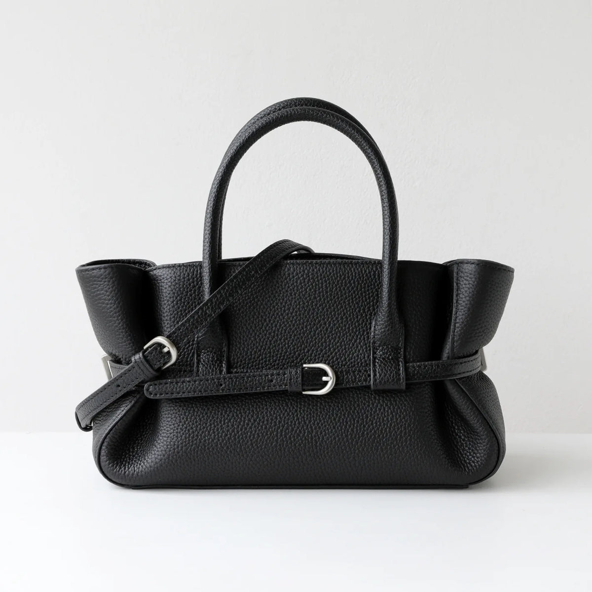 Damenhandtasche aus echtem Leder, neue Nischendamentasche, einfache Gürtelschnalle aus echtem Leder, modische Schulter-Umhängetasche
